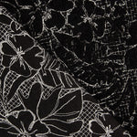 Bouclé Bordado Floral Noctis Negro - Ribes y Casals