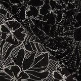 Bouclé Bordado Floral Noctis Negro - Ribes y Casals