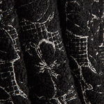 Bouclé Bordado Floral Noctis Negro - Ribes y Casals