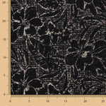 Bouclé Bordado Floral Noctis Negro - Ribes y Casals