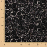 Bouclé Bordado Floral Noctis Negro - Ribes y Casals
