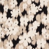 Viscosa Satén Estampado Flores Sombra Negro - Ribes y Casals