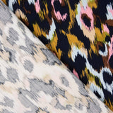 Viscosa Satén Estampada Animal Print Rosa - Ribes y Casals