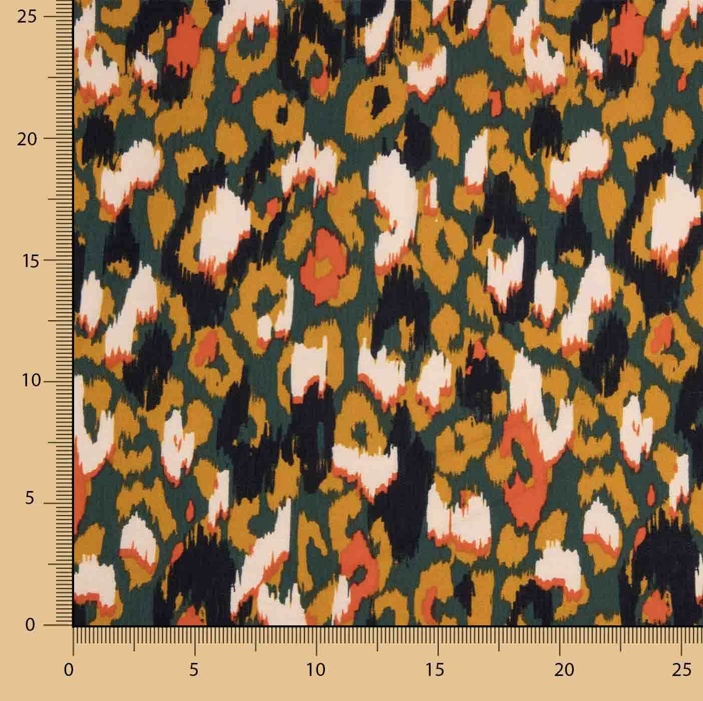 Crep Viscosa Estampado Animal Abstracto Petróleo - Ribes y Casals