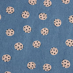 Denim Algodón Estampado Mariquitas Índigo - Ribes y Casals