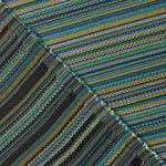 Brocado Rayas Alpujarreña Azul, Turquesa y Mostaza - Ribes y Casals