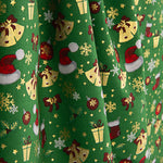 Popelín Navidad Motivos Navideños Verde - Ribes y Casals