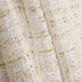 Tweed de Lana Lumière Ivory con Lúrex Dorado - Ribes y Casals