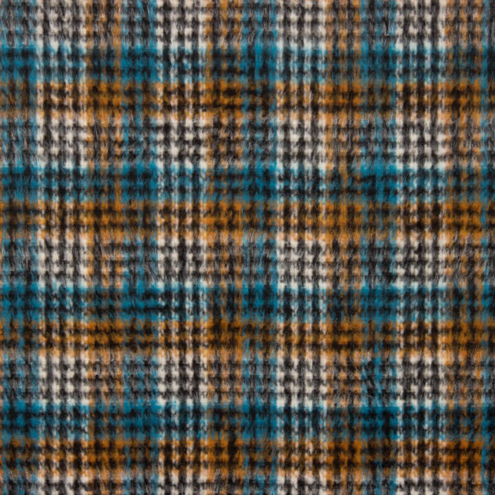 Tweed de Lana Inverness Turquesa Doble Faz - Ribes y Casals