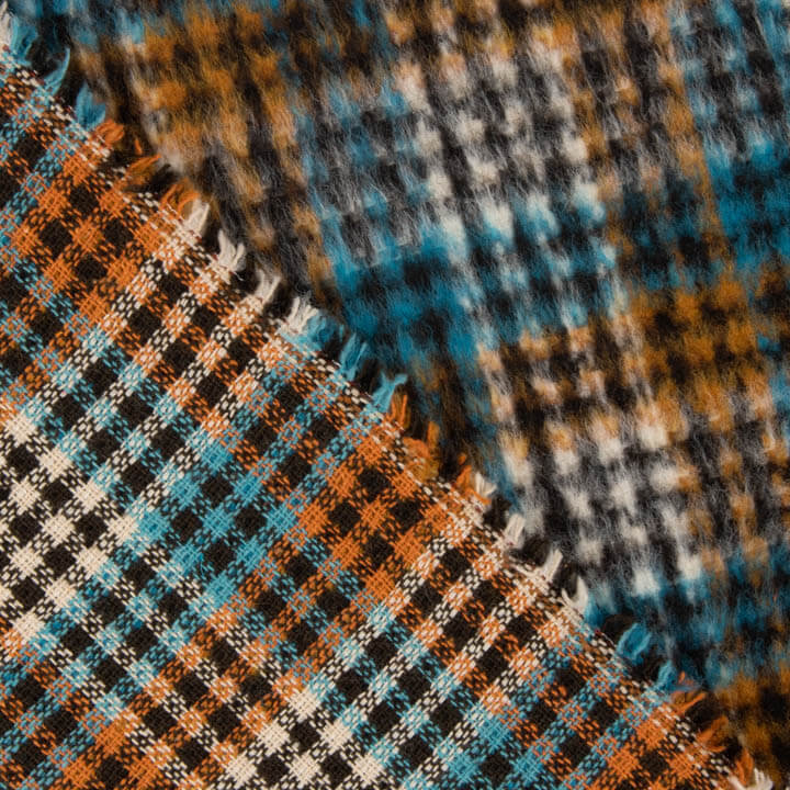 Tweed de Lana Inverness Turquesa Doble Faz - Ribes y Casals