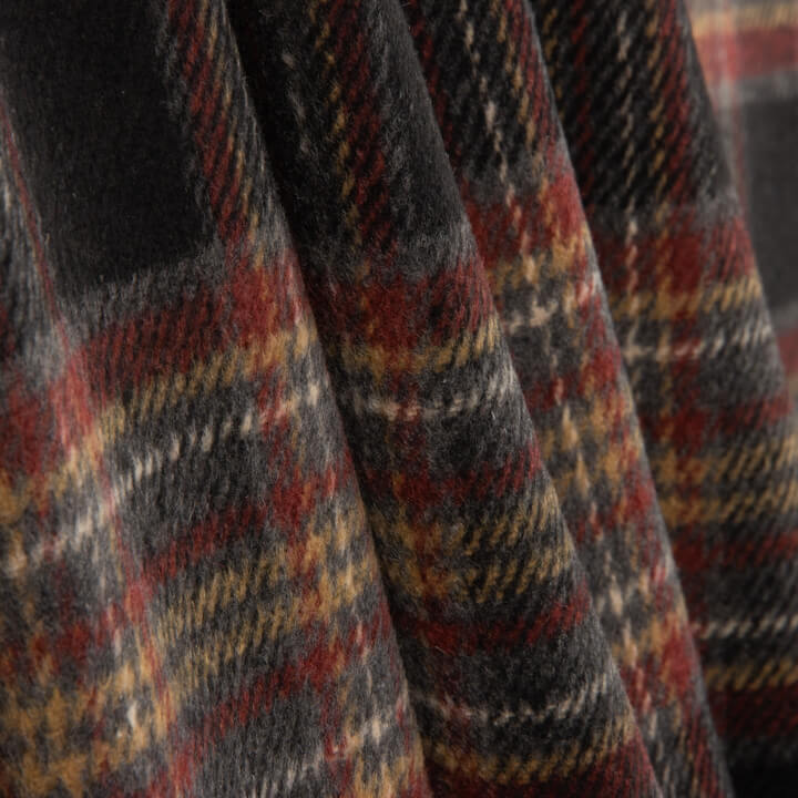 Loden de Lana Sherwood Cuadros Gris, Rojo y Camel - Ribes y Casals