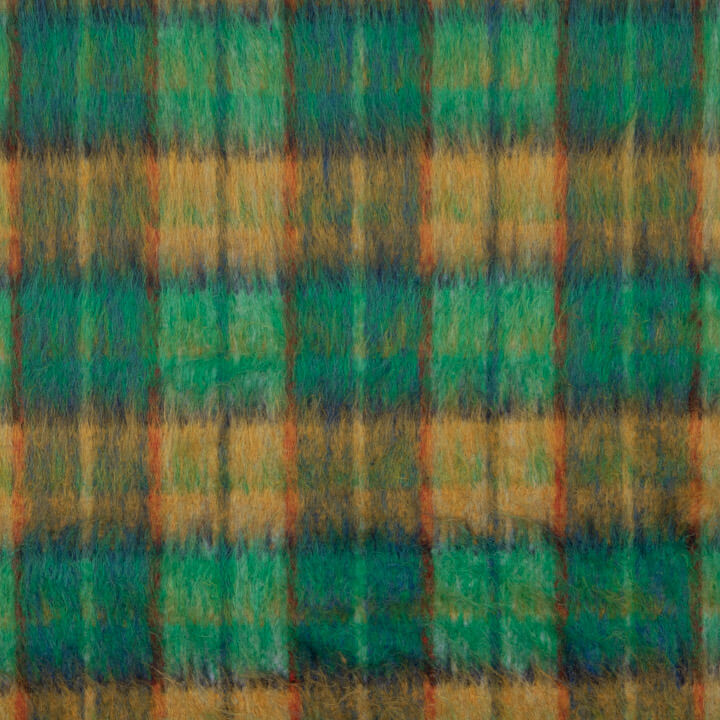Tweed de Lana Glencoe Doble Faz Verde Esmeralda y Ocre - Ribes y Casals