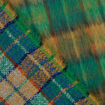Tweed de Lana Glencoe Doble Faz Verde Esmeralda y Ocre - Ribes y Casals