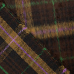 Tweed de Lana Braemar Doble Faz Chocolate y Violeta - Ribes y Casals