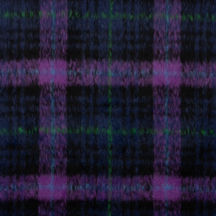 Tweed de Lana Braemar Doble Faz Azul Noche y Violeta - Ribes y Casals