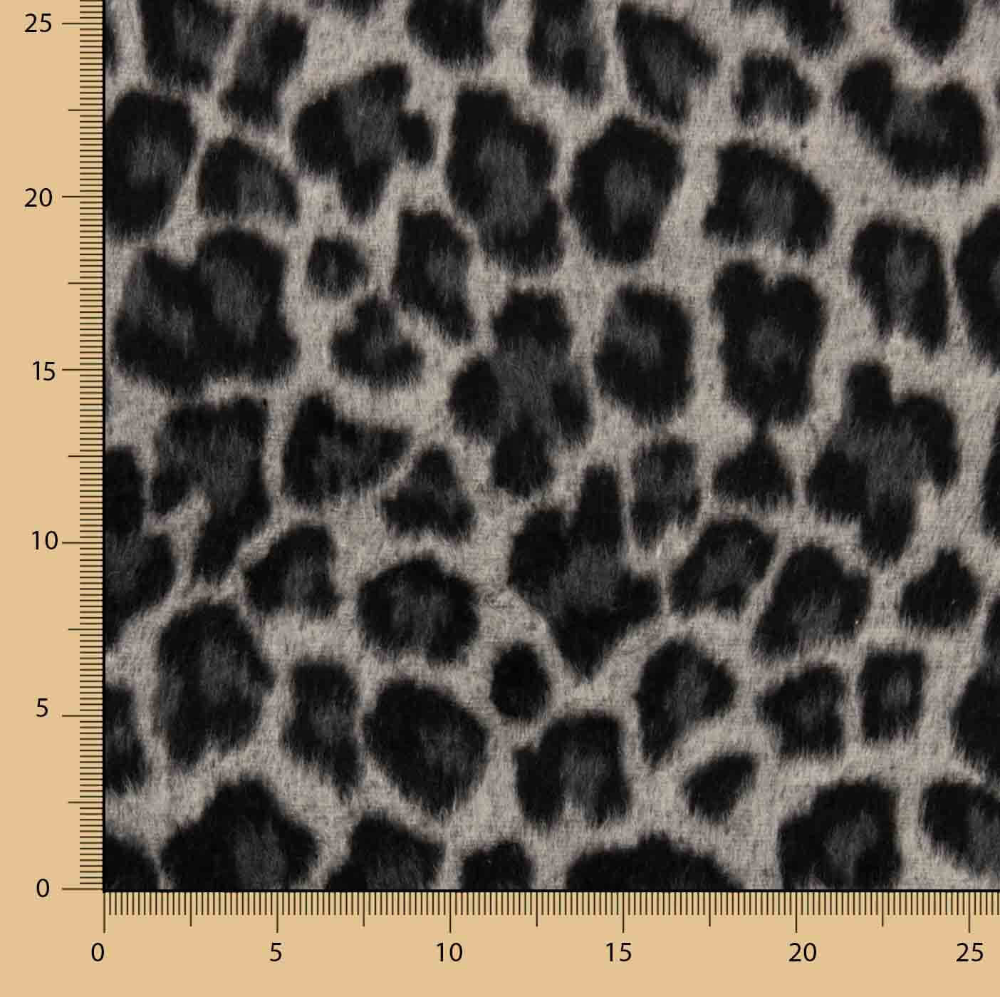 Loden de Lana Serengeti Animal Print Leopardo Gris - Ribes y Casals