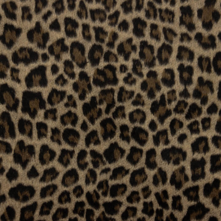 Loden de Lana Serengeti Animal Print Leopardo Camel - Ribes y Casals