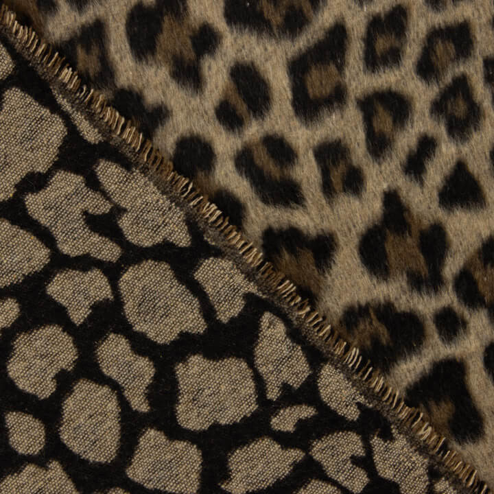 Loden de Lana Serengeti Animal Print Leopardo Camel - Ribes y Casals