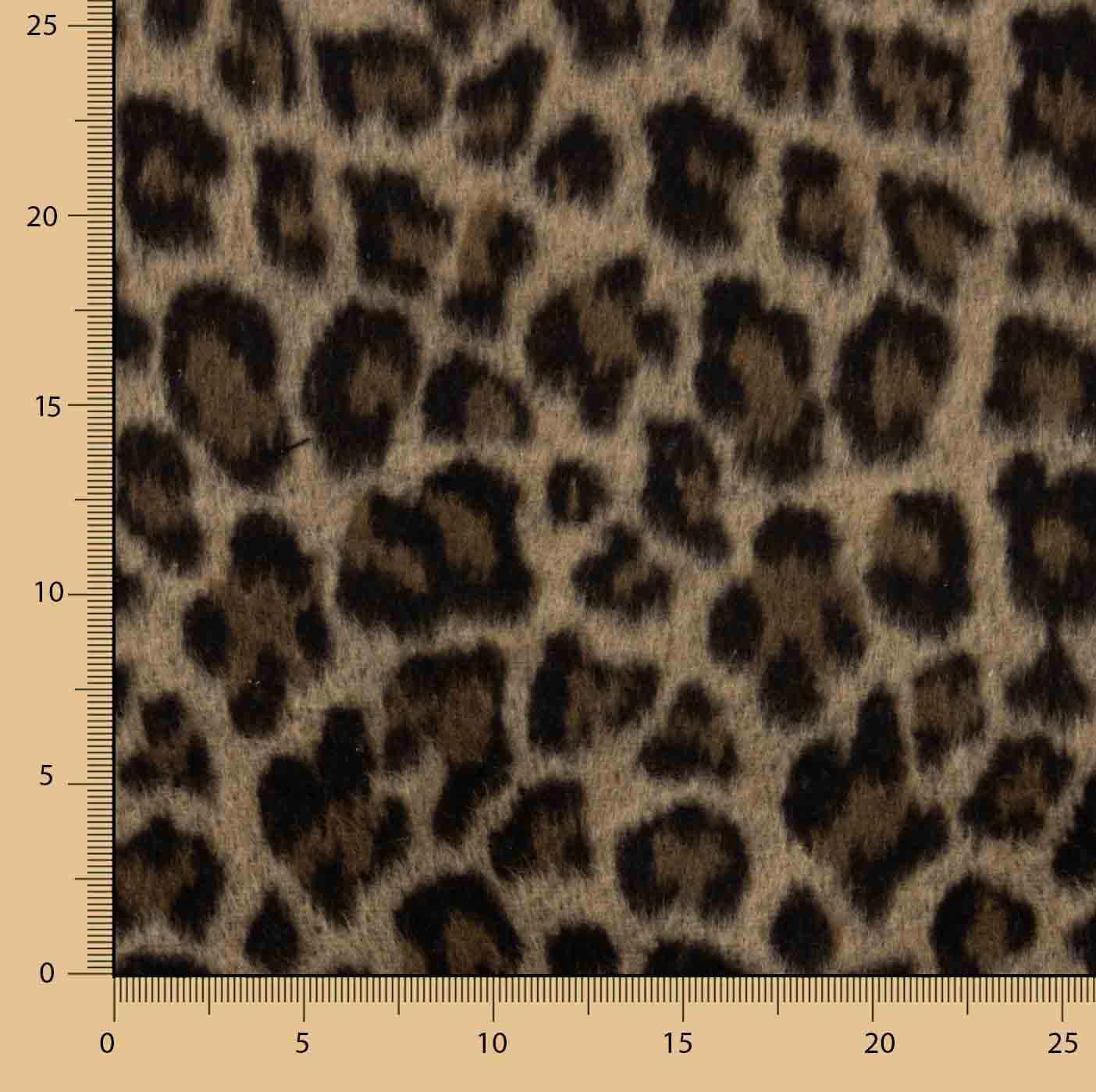 Loden de Lana Serengeti Animal Print Leopardo Camel - Ribes y Casals