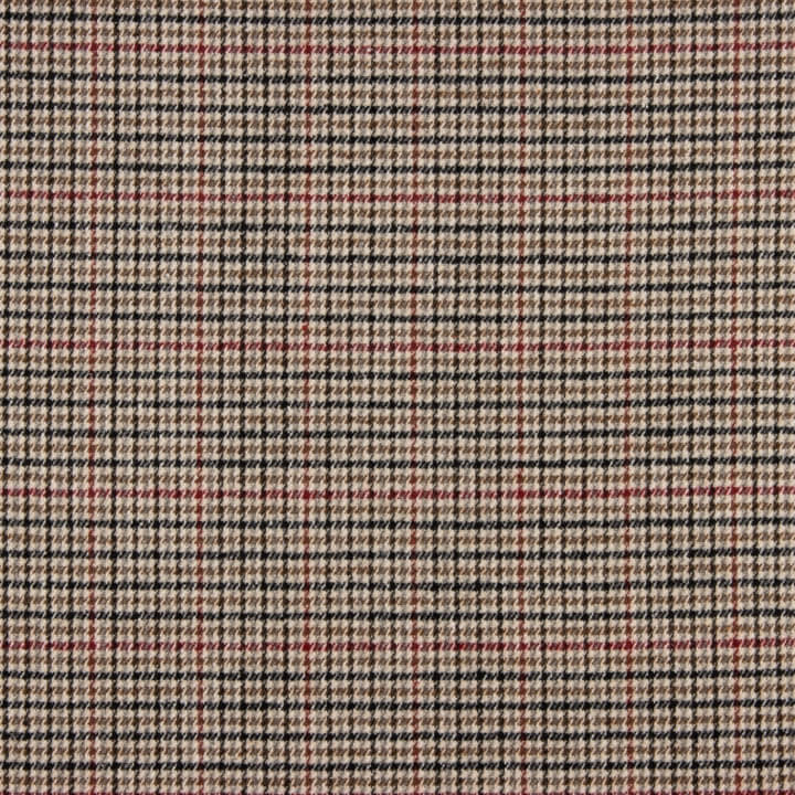 Loden de Lana Pata de Gallo Beige, Negro y Rojo - Ribes y Casals