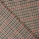 Loden de Lana Pata de Gallo Beige, Negro y Rojo - Ribes y Casals