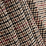 Loden de Lana Pata de Gallo Beige, Negro y Rojo - Ribes y Casals