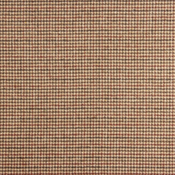Loden de Lana Pata de Gallo Beige y Granate - Ribes y Casals