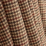 Loden de Lana Pata de Gallo Beige y Granate - Ribes y Casals