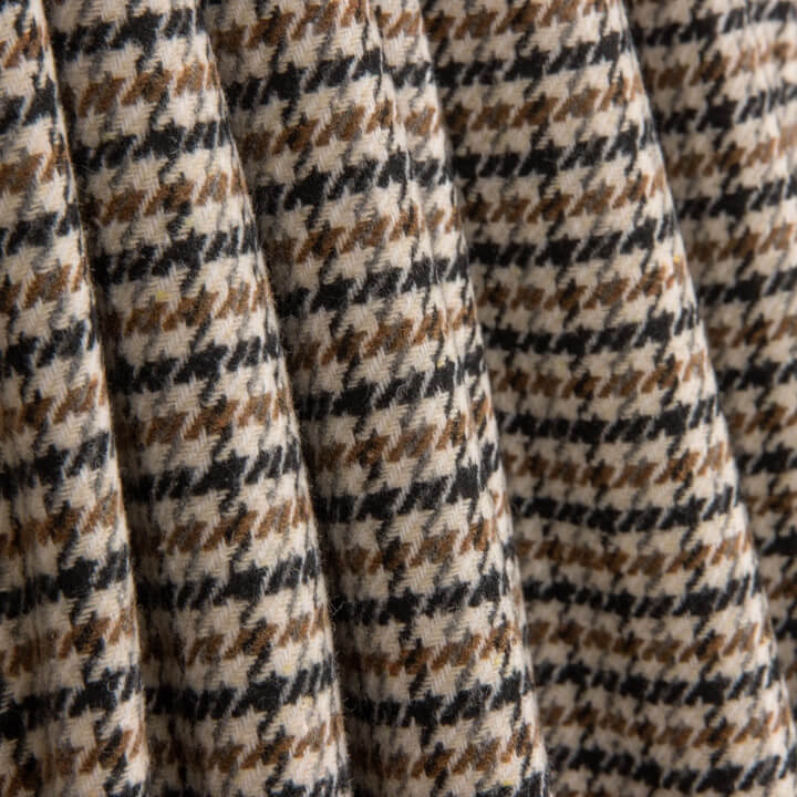 Loden de Lana Pata de Gallo Beige y Negro - Ribes y Casals