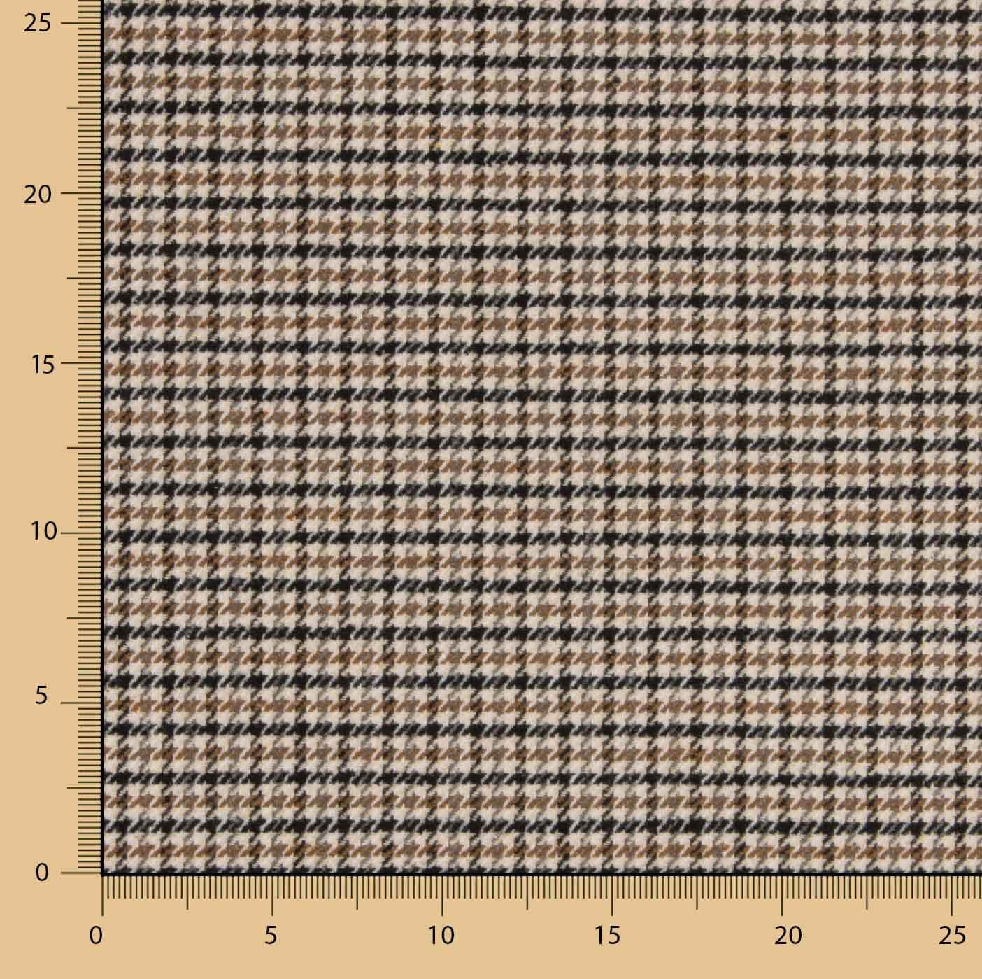 Loden de Lana Pata de Gallo Beige y Negro - Ribes y Casals