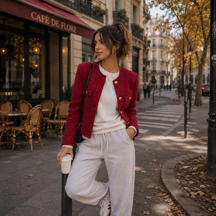 Tweed de Lana Rojo - Ribes y Casals