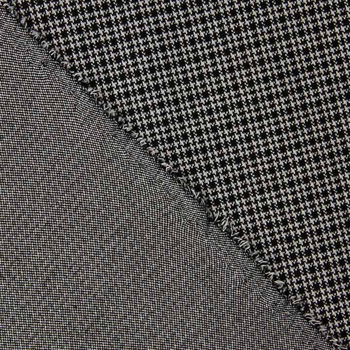 Punto Jacquard Pata de Gallo y Cuadros Negro y Blanco - Ribes y Casals