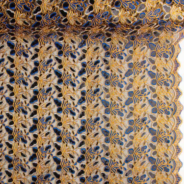 Bordado Rebrodé con Lentejuelas Alhambra Azul - Ribes y Casals