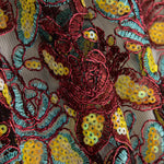 Bordado Rebrodé con Lentejuelas Alhambra Rojo - Ribes y Casals