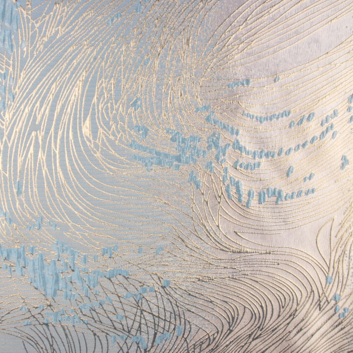 Jacquard Fantasía Vórtice Azul Cielo y Marfil - Ribes y Casals