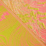 Jacquard Fantasía Vórtice Fucsia y Lima - Ribes y Casals