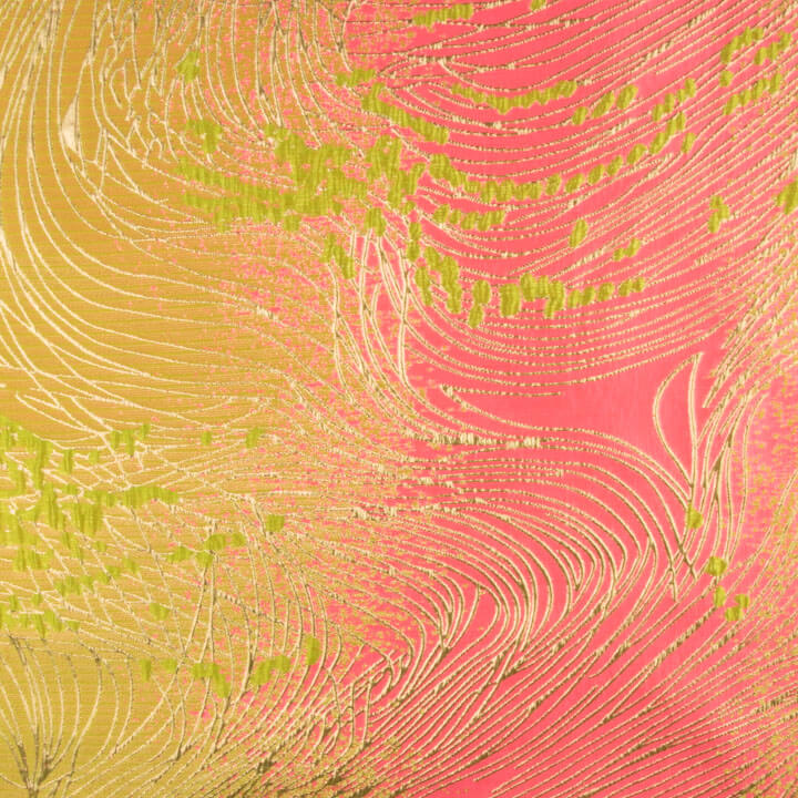 Jacquard Fantasía Vórtice Fucsia y Lima - Ribes y Casals