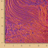 Jacquard Fantasía Vórtice Morado y Naranja - Ribes y Casals