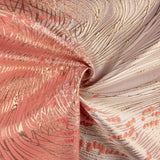 Jacquard Fantasía Vórtice Coral y Rosa - Ribes y Casals