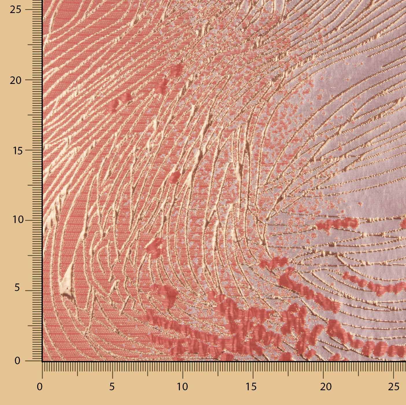 Jacquard Fantasía Vórtice Coral y Rosa - Ribes y Casals