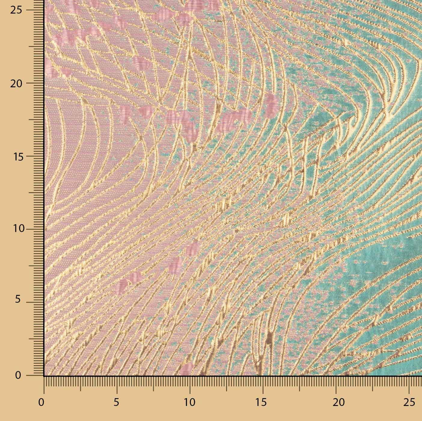 Jacquard Fantasía Vórtice Turquesa y Rosa - Ribes y Casals