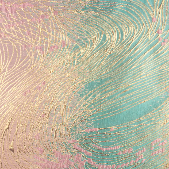 Jacquard Fantasía Vórtice Turquesa y Rosa - Ribes y Casals