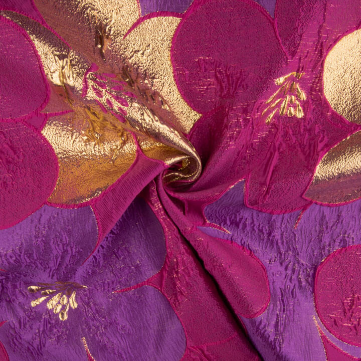 Jacquard Fantasía Pétalos Fucsia y Morado - Ribes y Casals