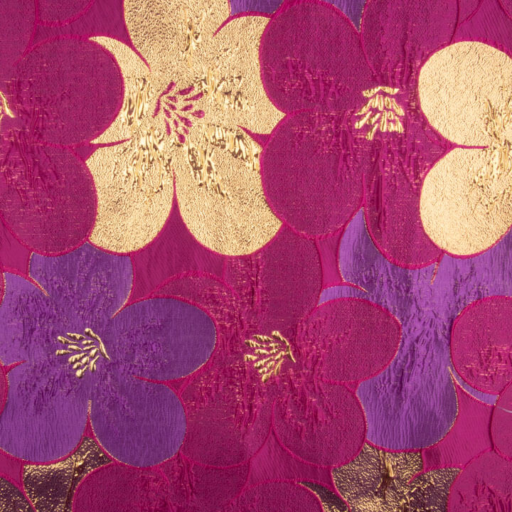 Jacquard Fantasía Pétalos Fucsia y Morado - Ribes y Casals
