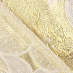 Jacquard Fantasía Pétalos Marfil y Dorado - Ribes y Casals