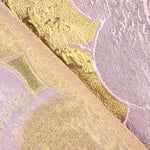 Jacquard Fantasía Pétalos Malva y Dorado - Ribes y Casals