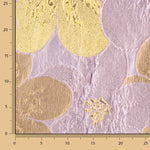 Jacquard Fantasía Pétalos Malva y Dorado - Ribes y Casals
