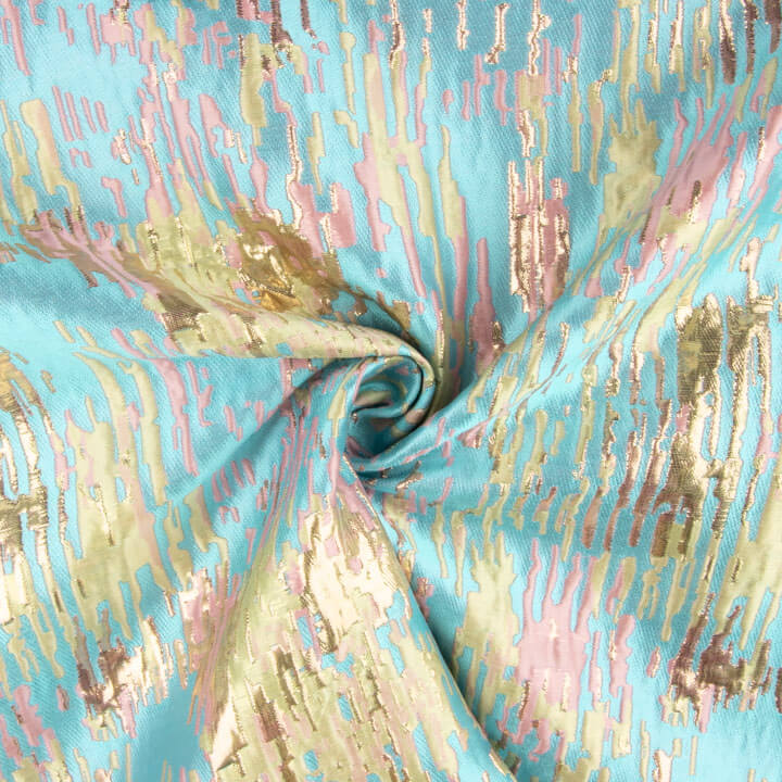 Jacquard Fantasía Destellos Turquesa Multicolor - Ribes y Casals