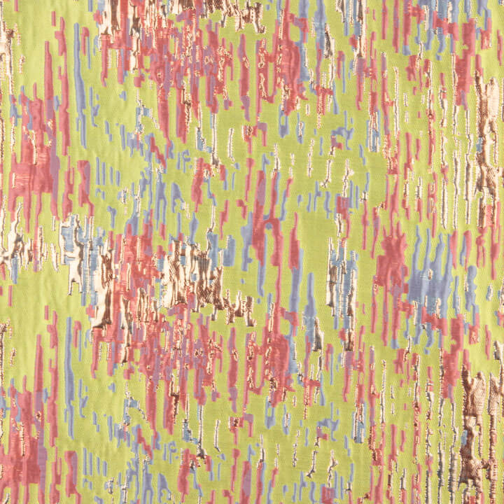 Jacquard Fantasía Destellos Verde Lima Multicolor - Ribes y Casals