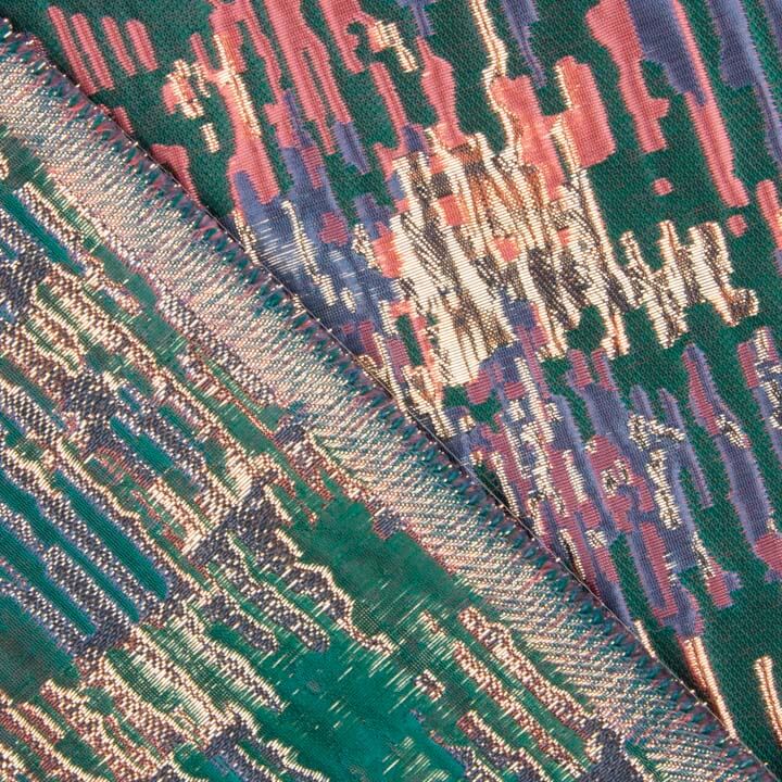 Jacquard Fantasía Destellos Verde Petróleo Multicolor - Ribes y Casals